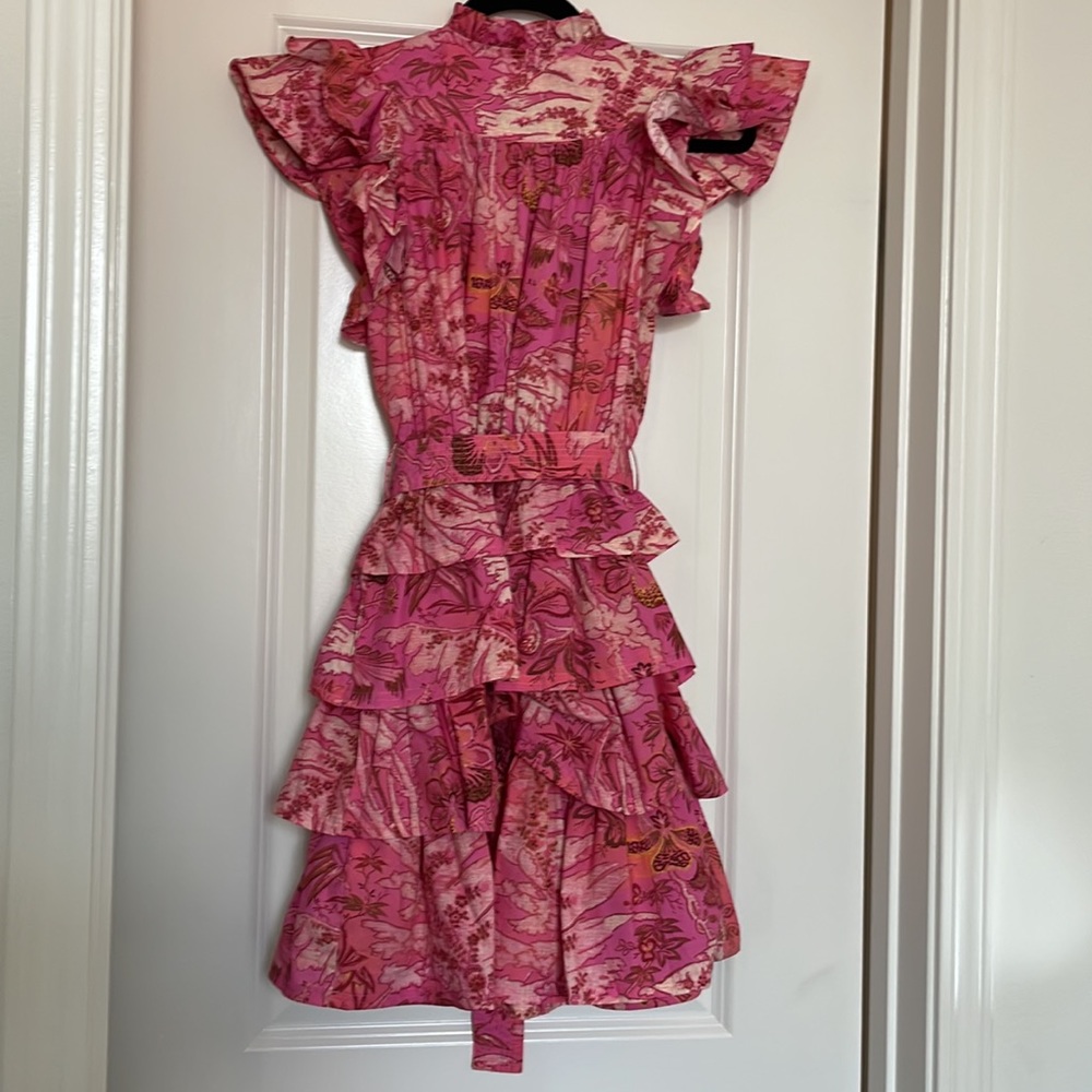 Lulua Frill-Sleeve Tiered-Ruffle Mini Dress - Picture 10 of 11